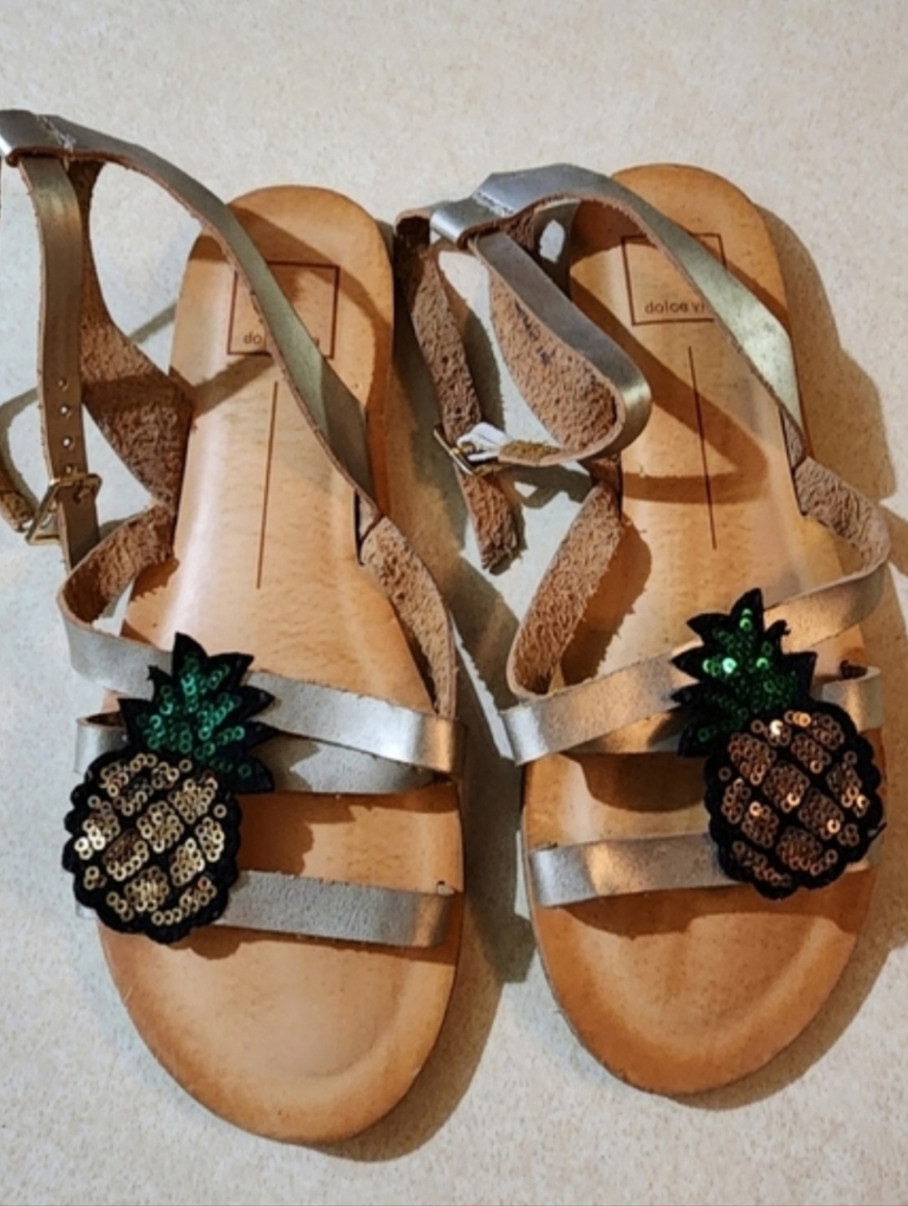Dolce Vita leather pineapple sandal